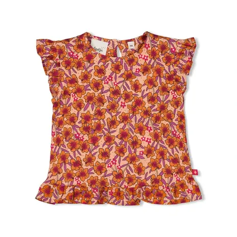 Feetje Babykleding Shirt Love Peace Aloha Perzik