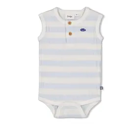 Feetje Babykleding Romper Rib Streep Blue Ocean Blauw