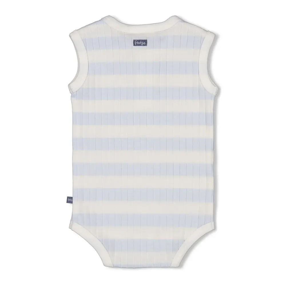 Feetje Babykleding Romper Rib Streep Blue Ocean Blauw