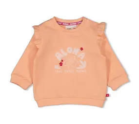 Feetje Babykleding Sweater Relaxed Fit Love Peace Aloha Perzik