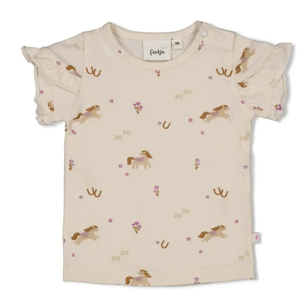 Feetje Babykleding Shirt Flower Ranch Offwhite