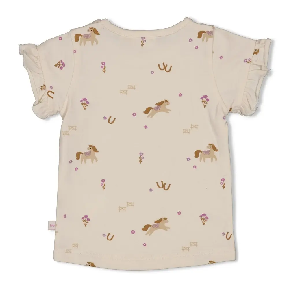 Feetje Babykleding Shirt Flower Ranch Offwhite