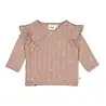 Feetje Babykleding Overslagshirt Pointelle Rib Delicate Flower Taupe