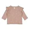 Feetje Babykleding Overslagshirt Pointelle Rib Delicate Flower Taupe