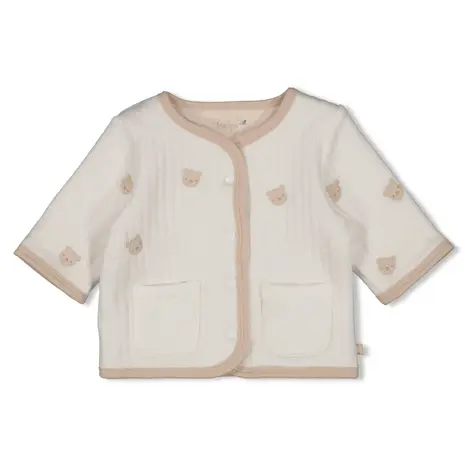 Feetje Babykleding Omkeerbaar Jasje Embroidery Honey Bear Offwhite