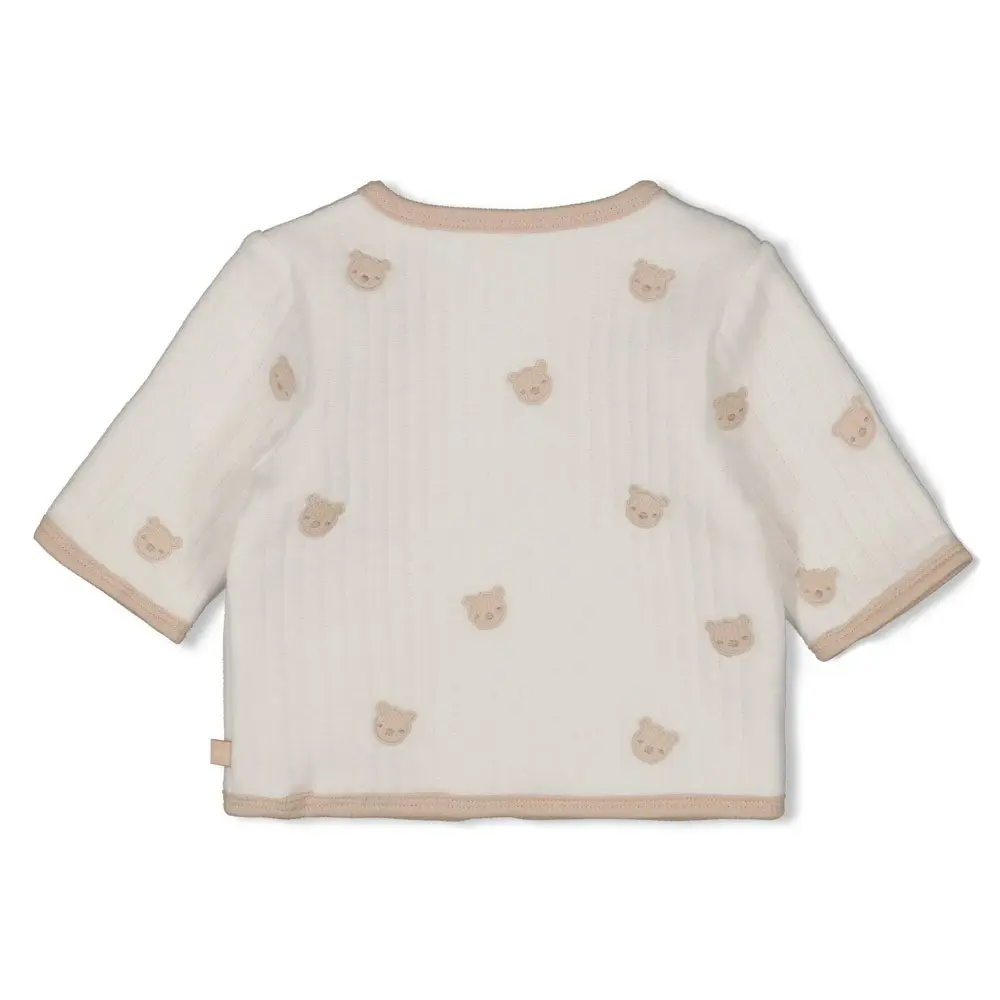 Feetje Babykleding Omkeerbaar Jasje Embroidery Honey Bear Offwhite