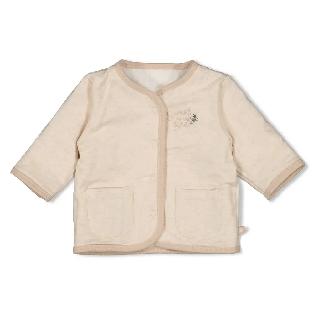 Feetje Babykleding Omkeerbaar Jasje Embroidery Honey Bear Offwhite