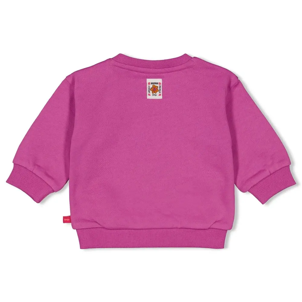 Feetje Babykleding Sweater Relaxed Fit Love Peace Aloha Paars