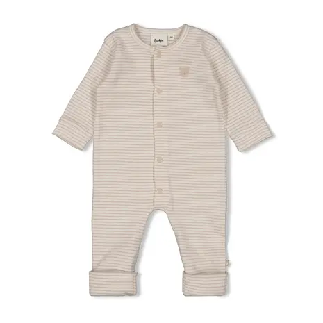 Feetje Babykleding Pakje Omslagvoet Rib Streep Honey Bear Zand