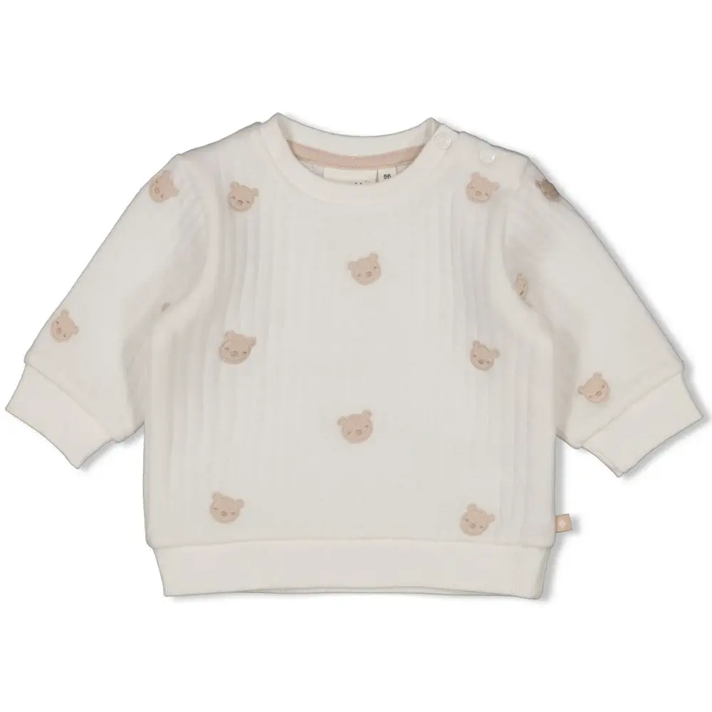 Feetje Babykleding Sweater Embroidery Honey Bear Offwhite Feetje Babykleding Sweater Embroidery Honey Bear Offwhite