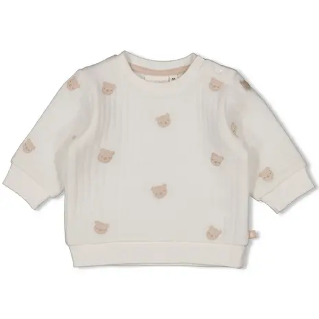 Feetje Babykleding Sweater Embroidery Honey Bear Offwhite Feetje Babykleding Sweater Embroidery Honey Bear Offwhite