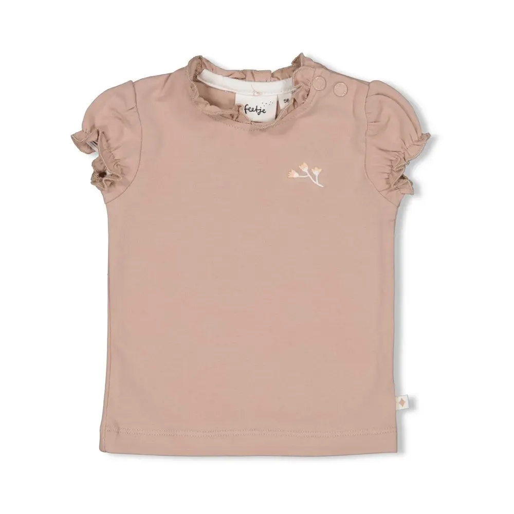 Feetje Babykleding Shirt Delicate Flower Taupe
