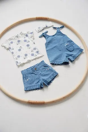 Feetje Babykleding Short Ruches Summer Denims Lichtblauw Denim Feetje Babykleding Short Ruches Summer Denims Lichtblauw Denim