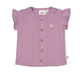 Feetje Babykleding Top Pointelle Rib Flower Ranch Violet