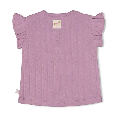 Feetje Babykleding Top Pointelle Rib Flower Ranch Violet