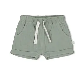 Feetje Babykleding Short Mousseline Summer Woven Zeegroen