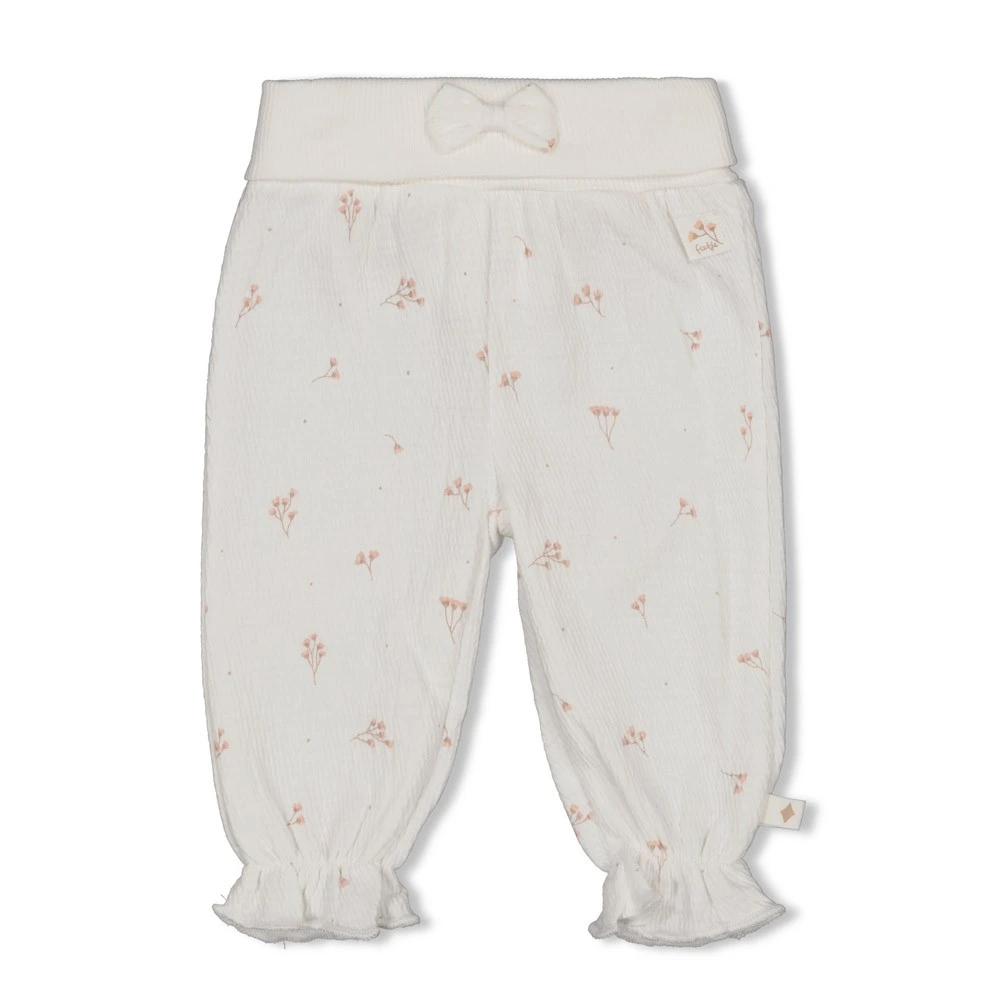 Broek Crinkle Delicate Flower Offwhite afbeelding