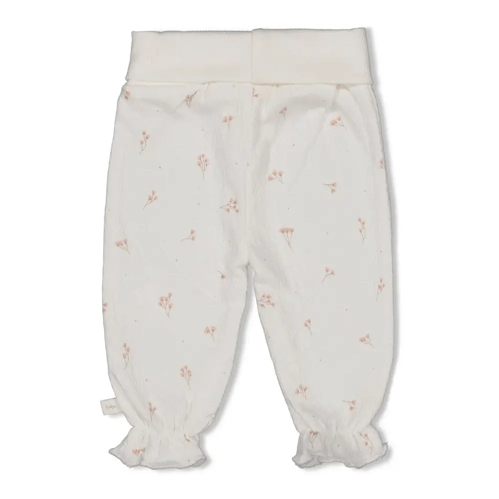Feetje Babykleding Broek Crinkle Delicate Flower Offwhite