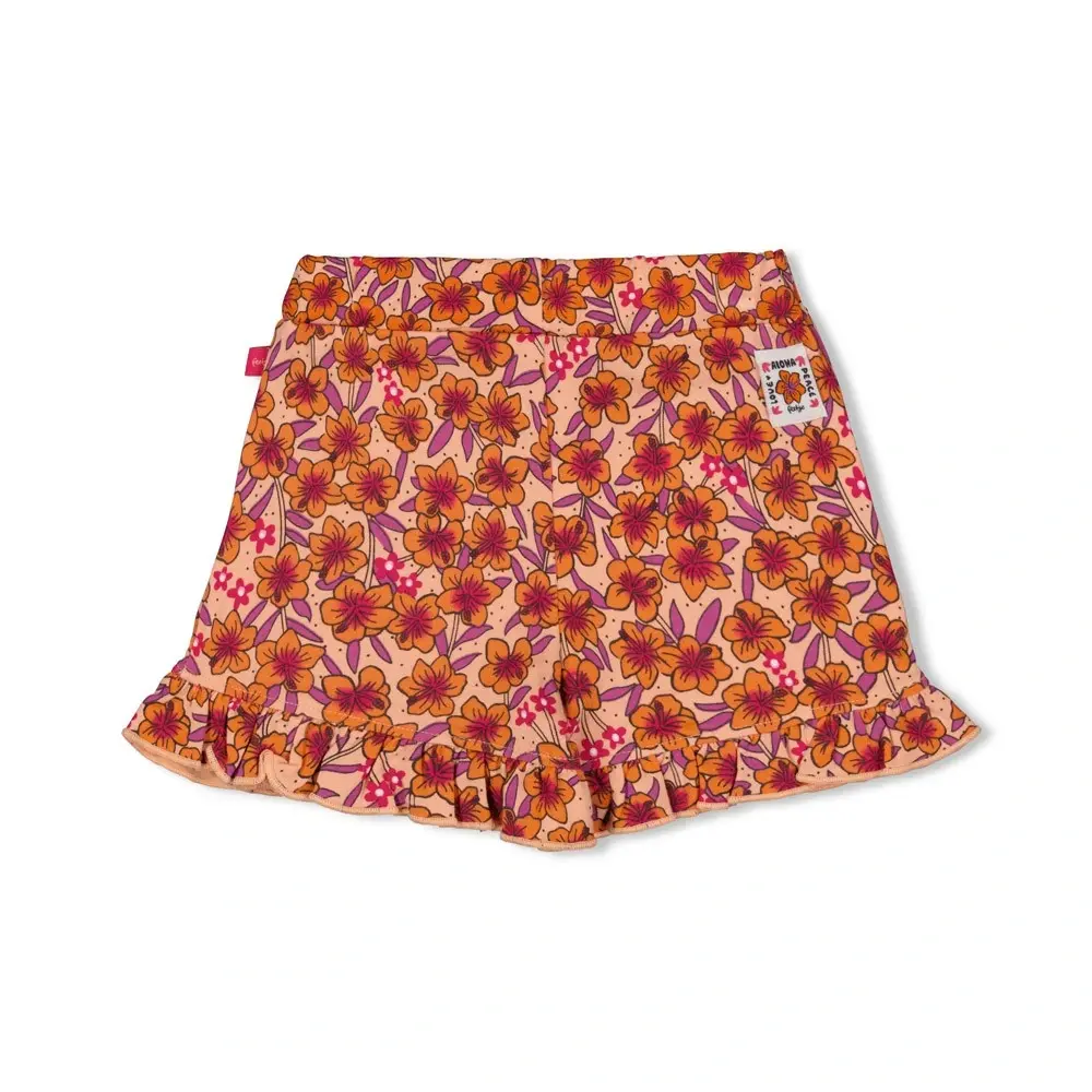 Feetje Babykleding Short Love Peace Aloha Perzik