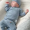 Feetje Babykleding Mutsje Rib Blue Ocean Blauw melange