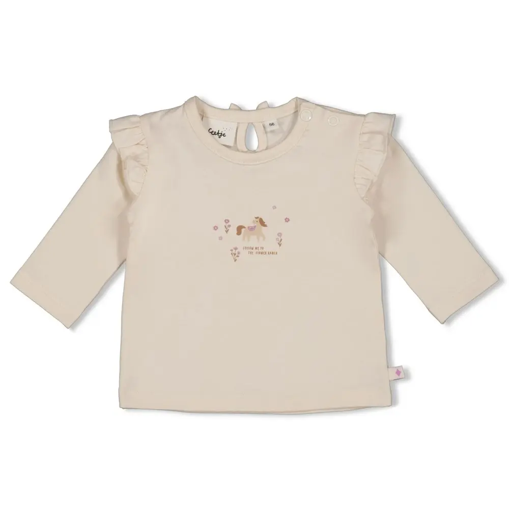 Feetje Babykleding Longsleeve Flower Ranch Offwhite
