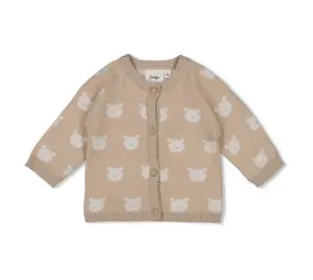 Feetje Babykleding Vestje Gebreid The Knits Zand Melange