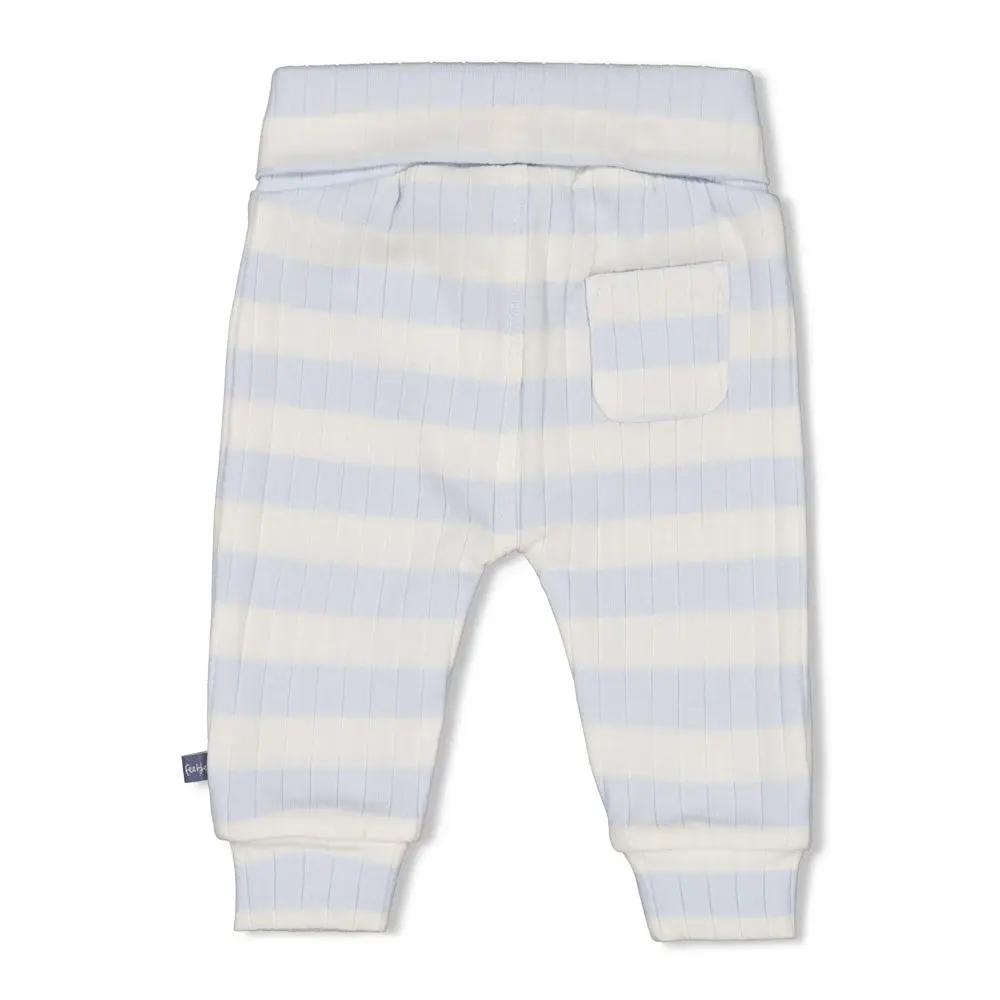 Feetje Babykleding Broek Rib Streep Blue Ocean Blauw