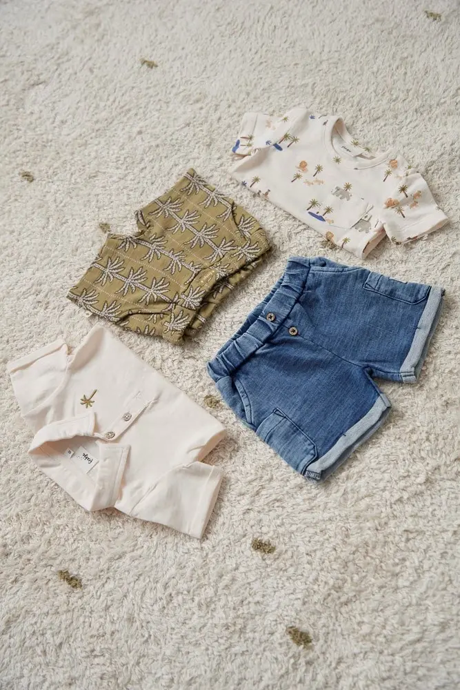 Feetje Babykleding Short Safari Savage Groen