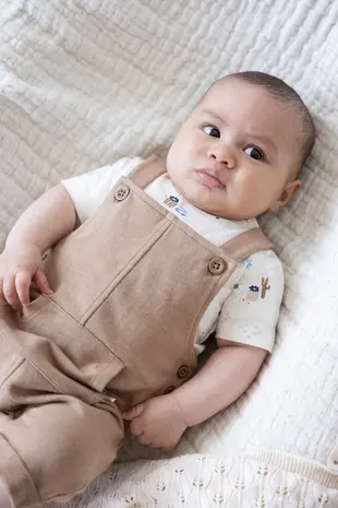 Feetje Babykleding Tuinbroek Kort Sssiesta Camel