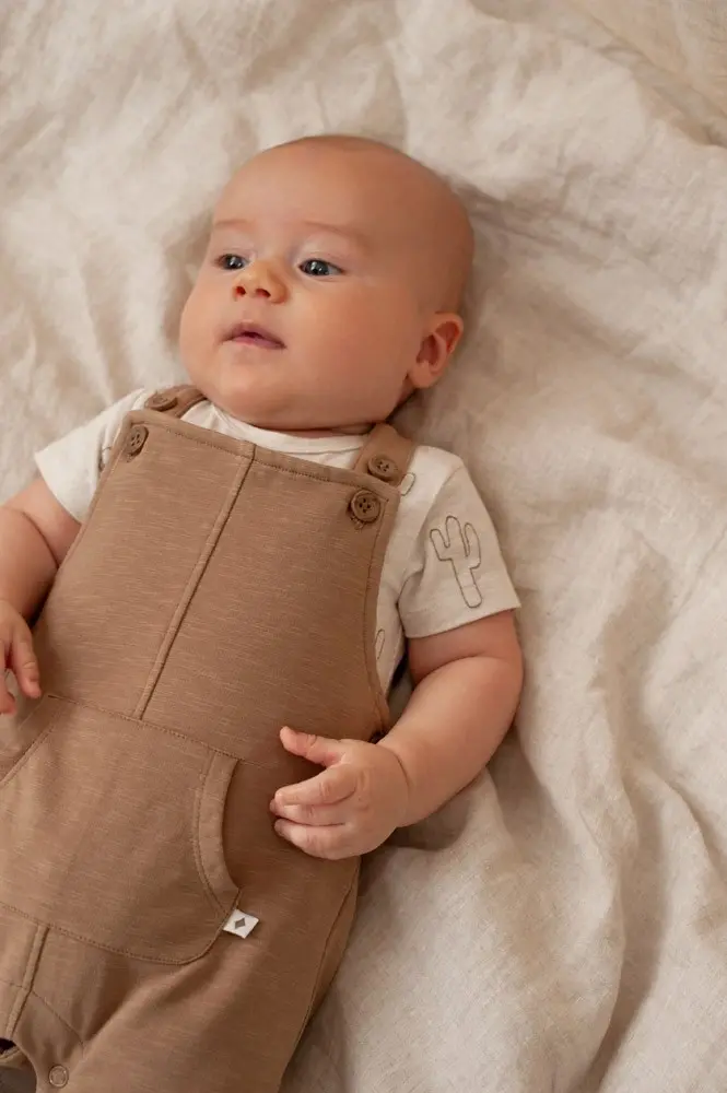 Feetje Babykleding Tuinbroek Kort Sssiesta Camel