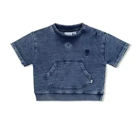 Feetje Babykleding Shirt Denim Relaxed Fit Safari Savage Lichtblauw Denim