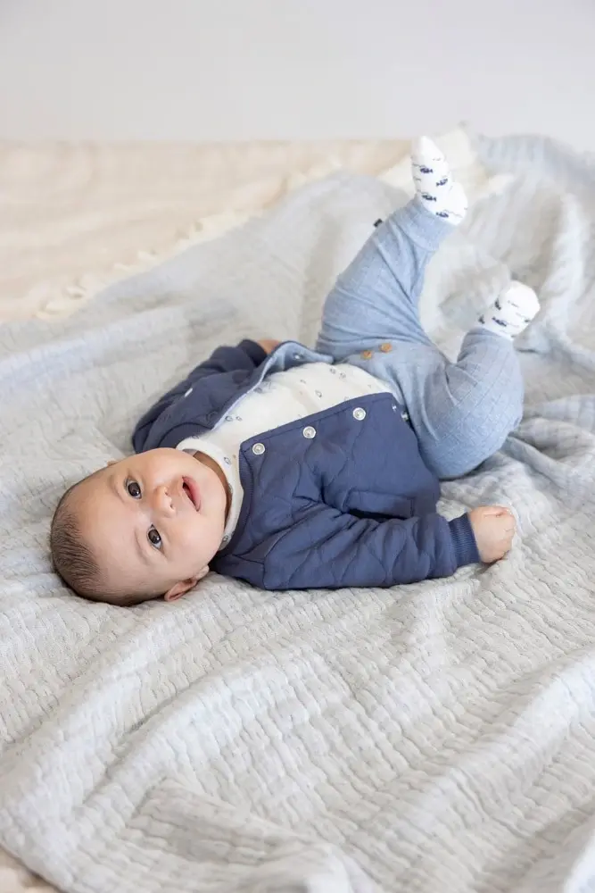 Feetje Babykleding Omkeerbaar Bomberjack Blue Ocean Indigo