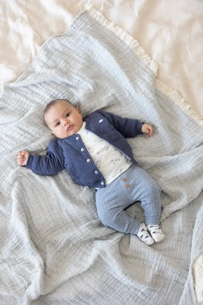 Feetje Babykleding Omkeerbaar Bomberjack Blue Ocean Indigo