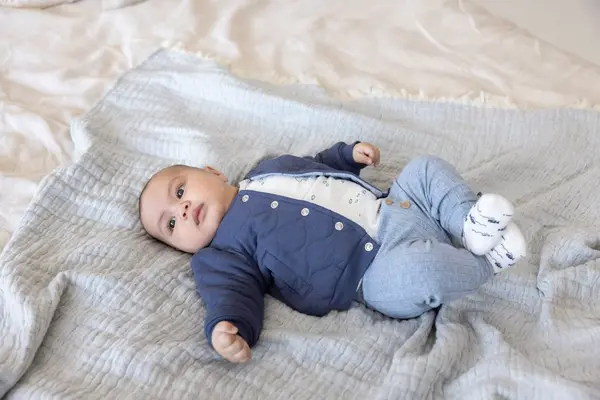 Feetje Babykleding Omkeerbaar Bomberjack Blue Ocean Indigo