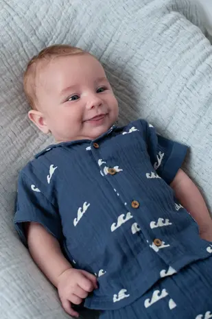 Feetje Babykleding Blouse Mousseline Summer Woven Indigo