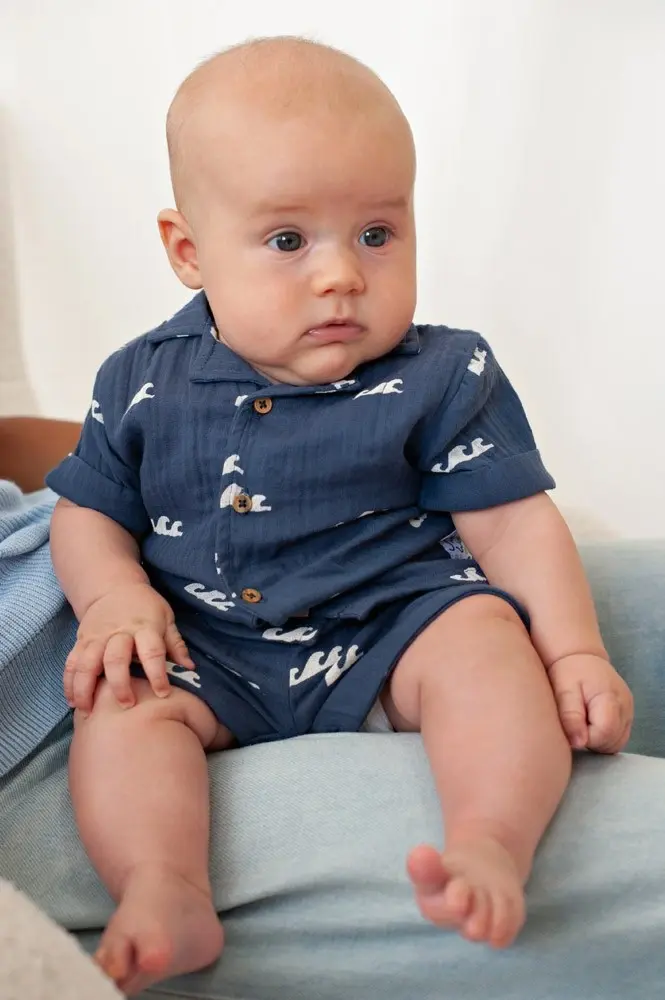 Feetje Babykleding Blouse Mousseline Summer Woven Indigo