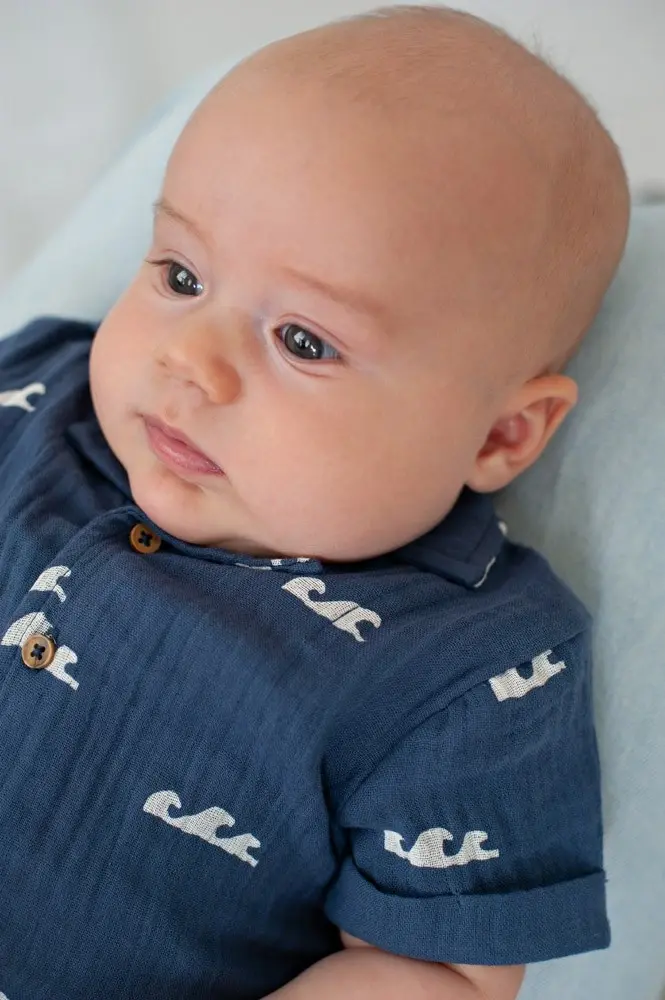 Feetje Babykleding Blouse Mousseline Summer Woven Indigo