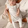 Feetje Babykleding Jurk Crinkle Delicate Flower Offwhite