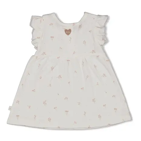 Feetje Babykleding Jurk Crinkle Delicate Flower Offwhite