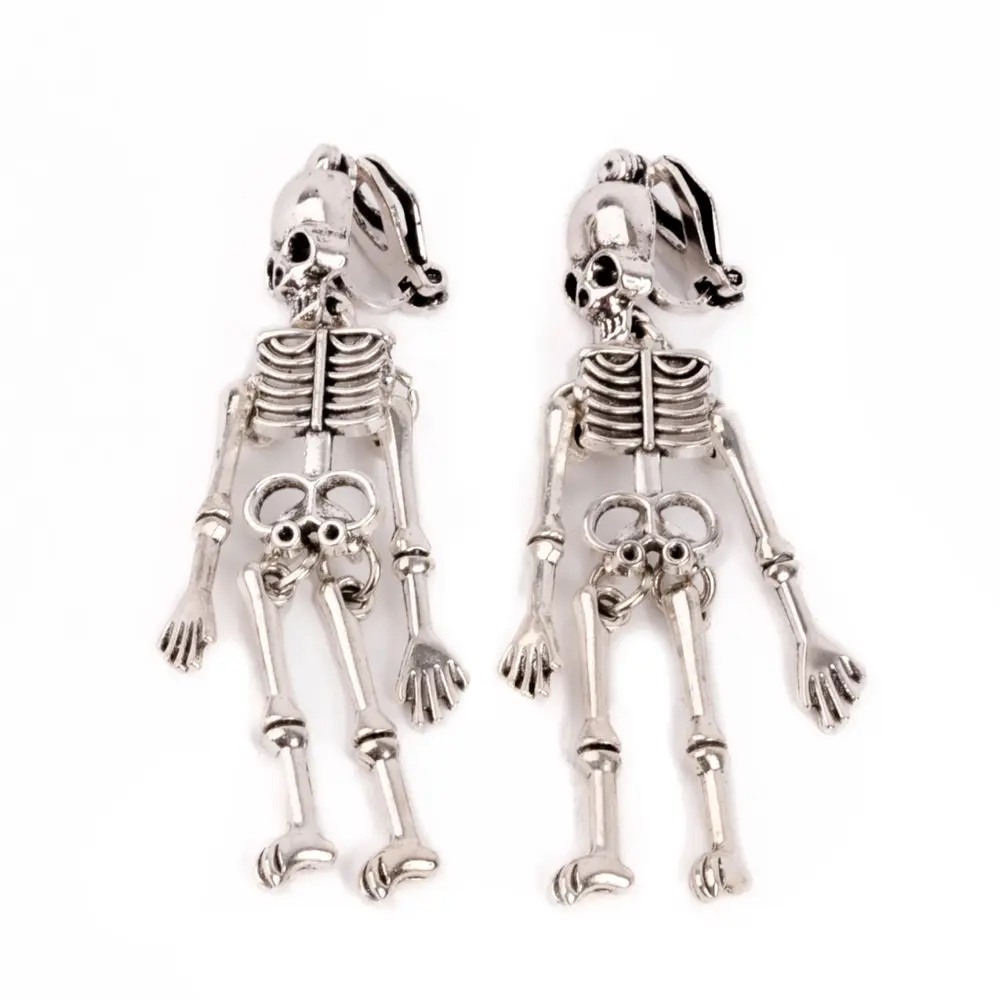 Great Pretenders Clip on Oorbellen Spooky Scary Skeleton