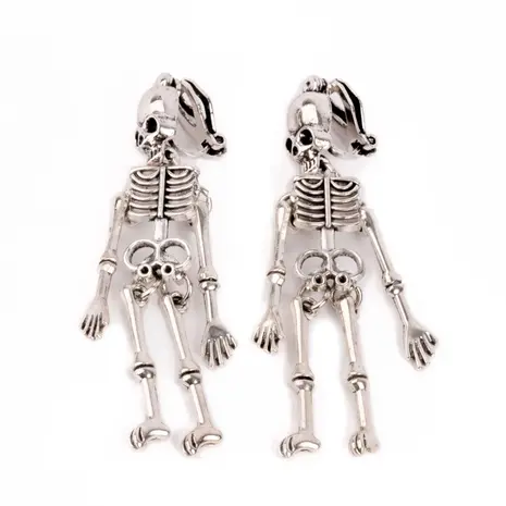 Great Pretenders Clip on Oorbellen Spooky Scary Skeleton