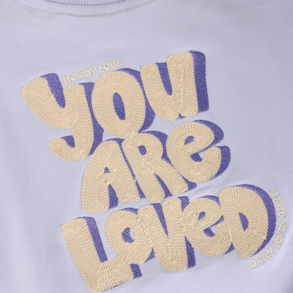 Daily7 Sweater Ruffle Sleeve Icelandic Blue