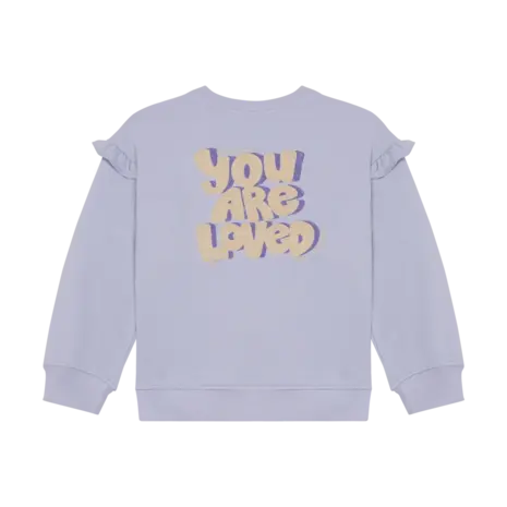 Daily7 Sweater Ruffle Sleeve Icelandic Blue