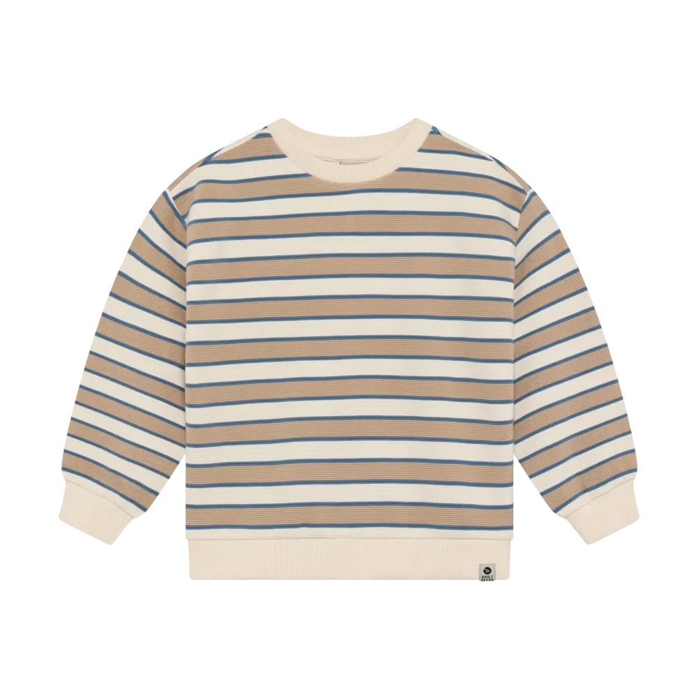 Sweater Oversized Big Stripe Sandshell afbeelding