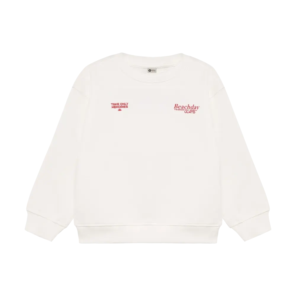 Daily7 Sweater Oversized Artwork Egret