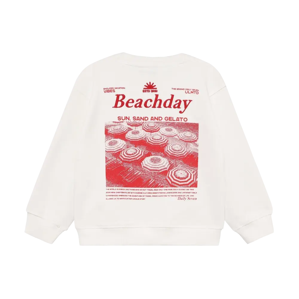 Daily7 Sweater Oversized Artwork Egret