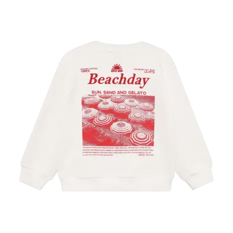 Daily7 Sweater Oversized Artwork Egret