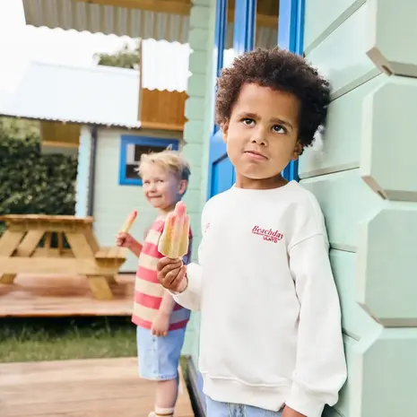 Daily7 Sweater Oversized Artwork Egret