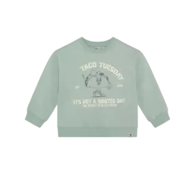 Daily7 Sweater Oversized Print Green Milieu