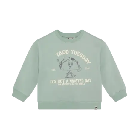 Daily7 Sweater Oversized Print Green Milieu